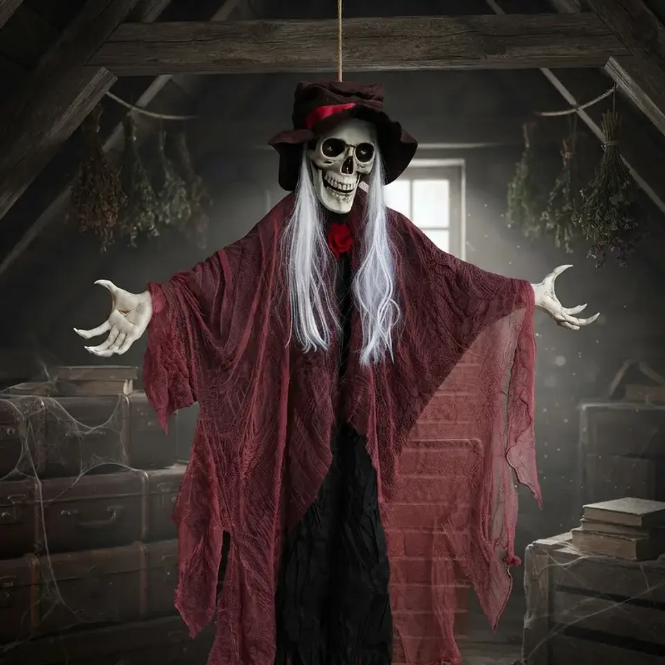 Muñeco Esqueleto Colgante Decorativo Halloween 190cm 4