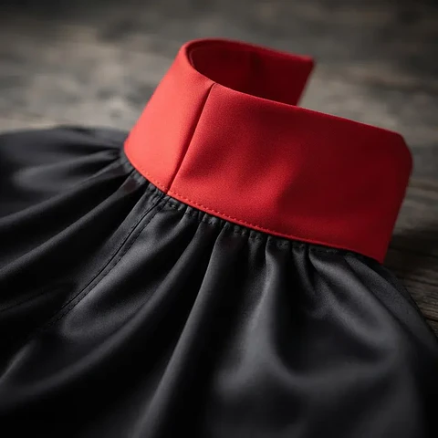 Capa De Vampiro Halloween 140cm Negra Con Cuello Rojo