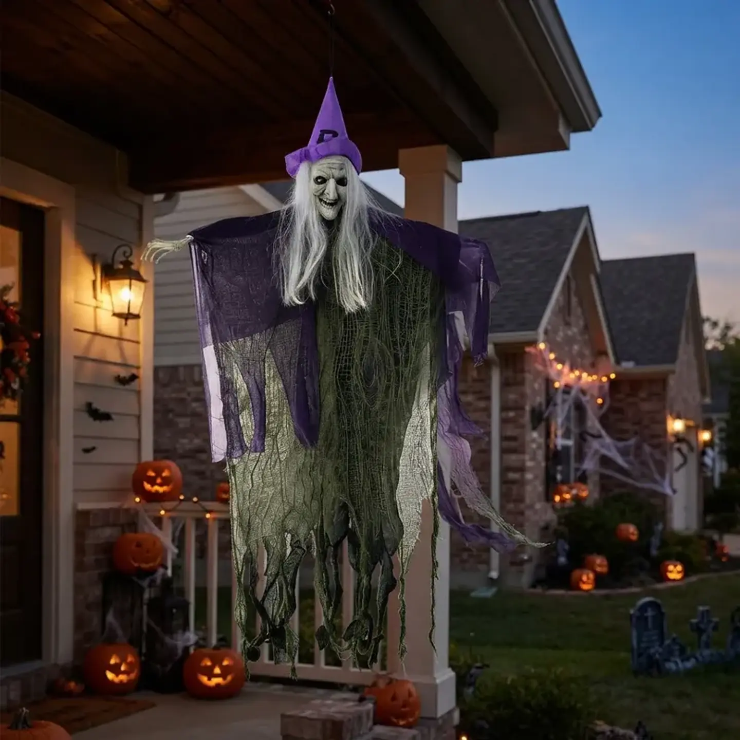 Bruja Colgante Decoración Halloween Terror 120cm 4