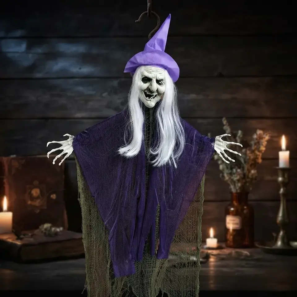 Bruja Colgante Decoración Halloween Terror 120cm 6
