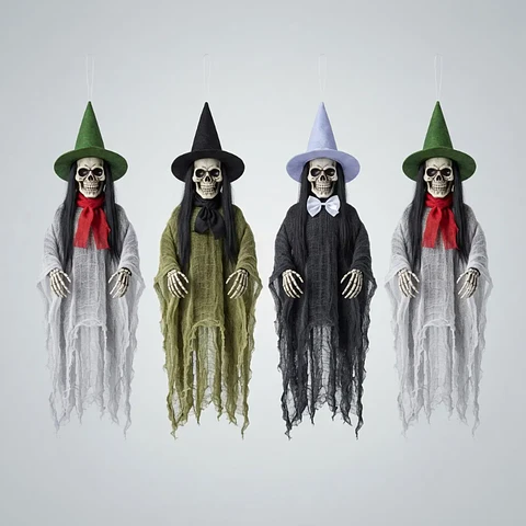 Muñeco Fantasma Halloween 40x60cm Decorativo 12 pcs