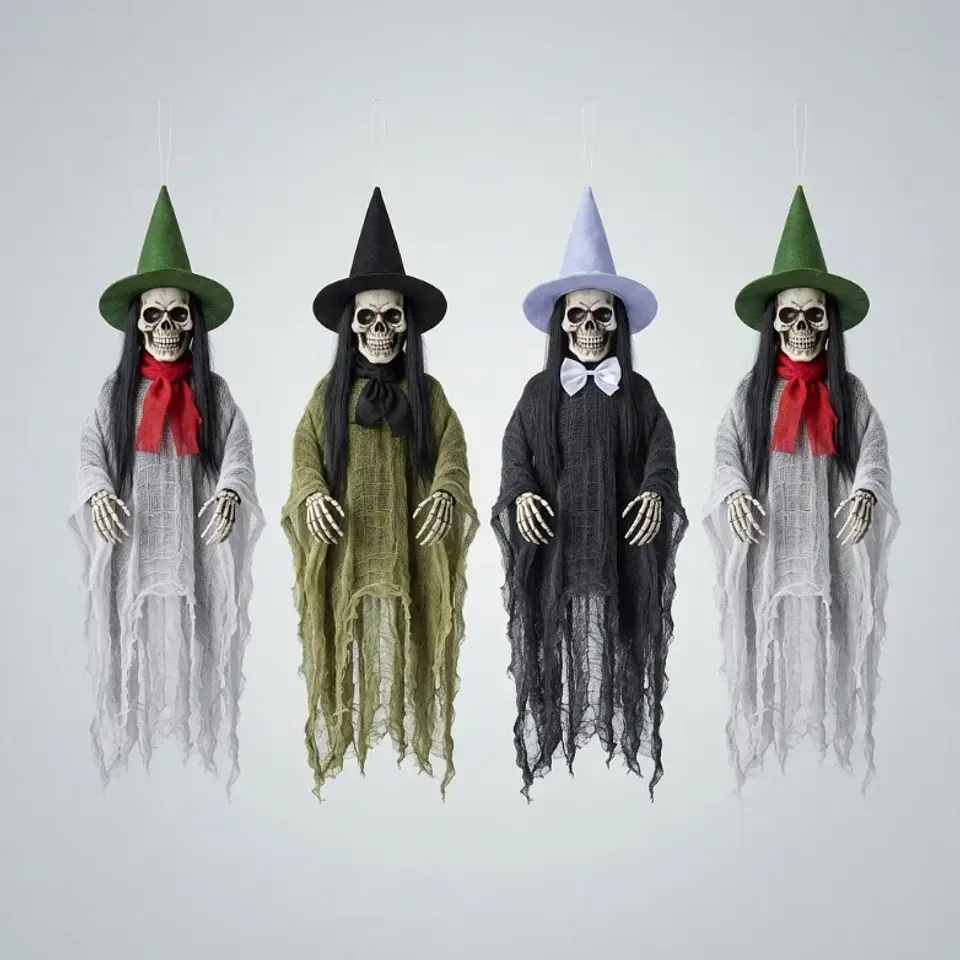 Muñeco Fantasma Halloween 40x60cm Decorativo 12 pcs 1