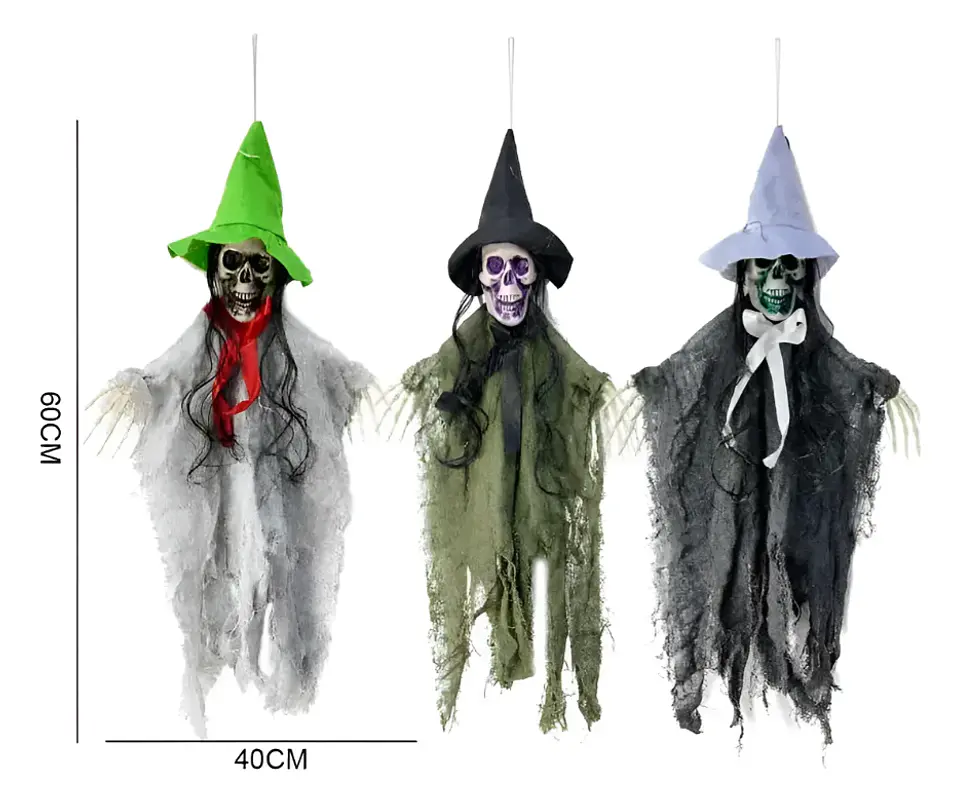 Muñeco Fantasma Halloween 40x60cm Decorativo 12 pcs 4