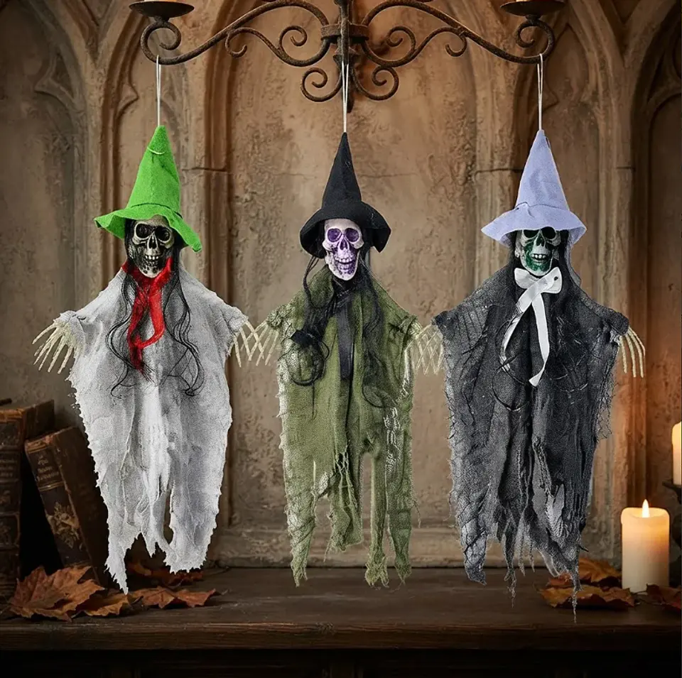 Muñeco Fantasma Halloween 40x60cm Decorativo 12 pcs 5