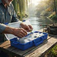 Caja de Pesca Azul Transparente 44x14x8cm - Miniatura 4