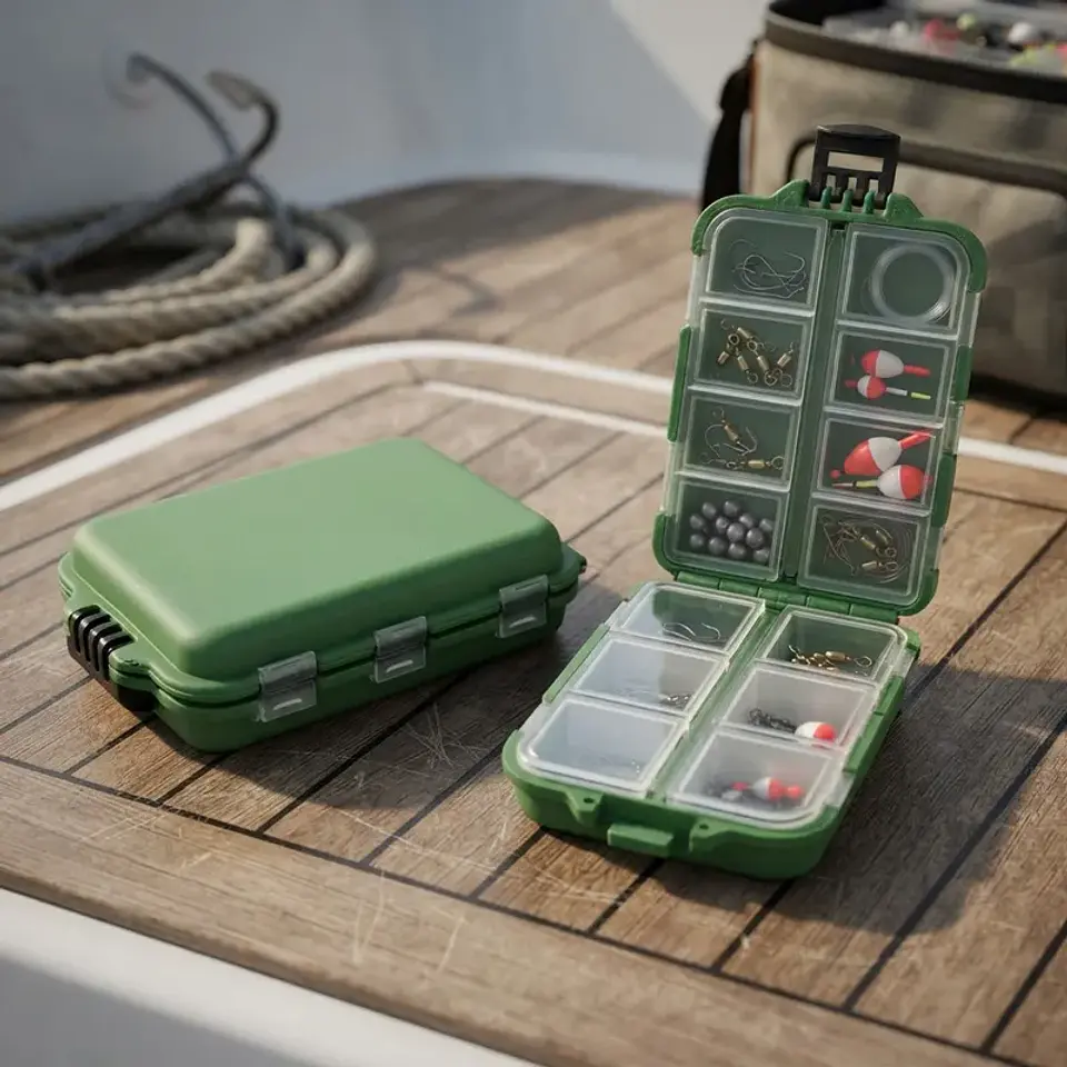 Caja de Pesca Verde 95x60x25mm 3