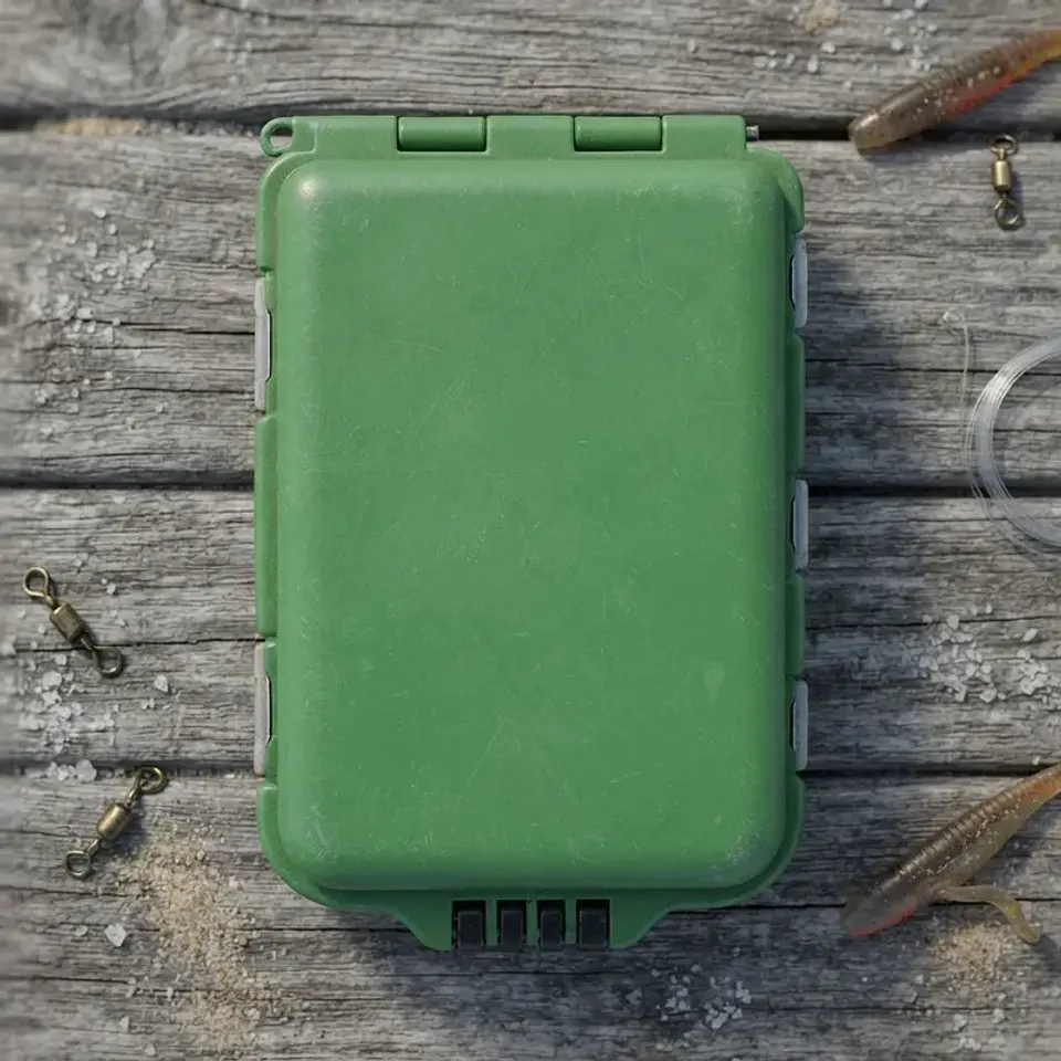 Caja de Pesca Verde 95x60x25mm 4