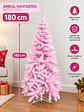 Árbol de Navidad Artificial Rosado 180 cm con Base Metálica - Miniatura 3