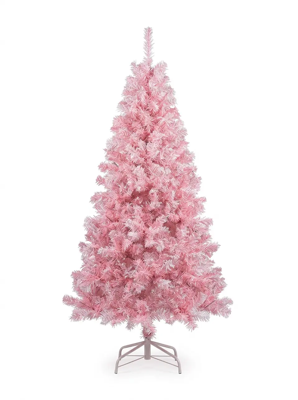 Árbol De Navidad Artificial Rosado 210 Cm Con Base Metálica 850 Ramas  5