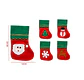Set X12 Bota De Navidad Con Borde Verde 22x14cm - Miniatura 2
