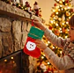 Set X12 Bota De Navidad Con Borde Verde 22x14cm - Miniatura 3