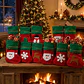 Set X12 Bota De Navidad Con Borde Verde 22x14cm - Miniatura 6