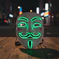 Máscara Vendetta Con Luces Led 22x17 Cm - Miniatura 5