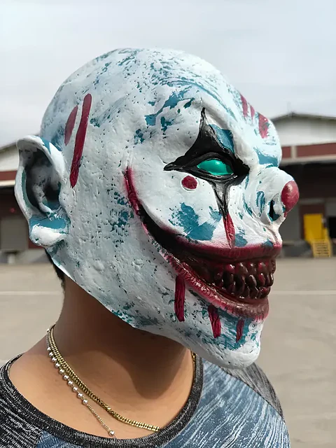 Máscara Payaso Asesino Halloween Látex 27x18 Cm