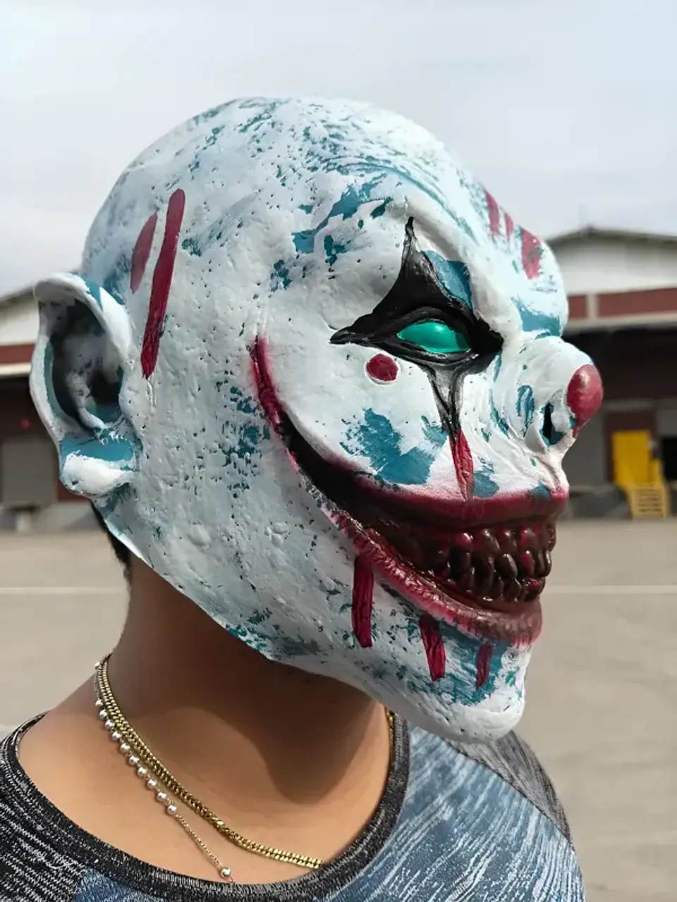 Máscara Payaso Asesino Halloween Látex 27x18 Cm 1