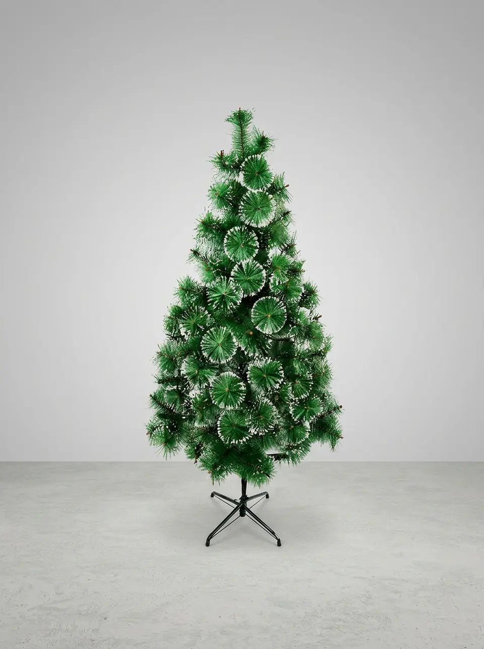 Árbol De Navidad Artificial Verde 150 Cm Con Base Metálica 1