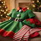 Disfraz De Duende Navidad Para Adulto Con Vestido Verde. - Miniatura 2