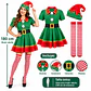 Disfraz De Duende Navidad Para Adulto Con Vestido Verde. - Miniatura 4