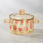 Olla De Vidrio 2.5 L Diseño De Tulipanes Y Doble Asa - Miniatura 1