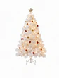 Árbol de Navidad blanco 150 cm con ramas de PVC y base metálica - Miniatura 1