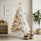 Árbol de Navidad blanco 150 cm con ramas de PVC y base metálica - Miniatura 3