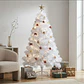 Árbol de Navidad blanco 150 cm con ramas de PVC y base metálica - Miniatura 6