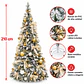 Árbol de Navidad Plegable Puntas Blancas y Luces 210cm - Miniatura 4