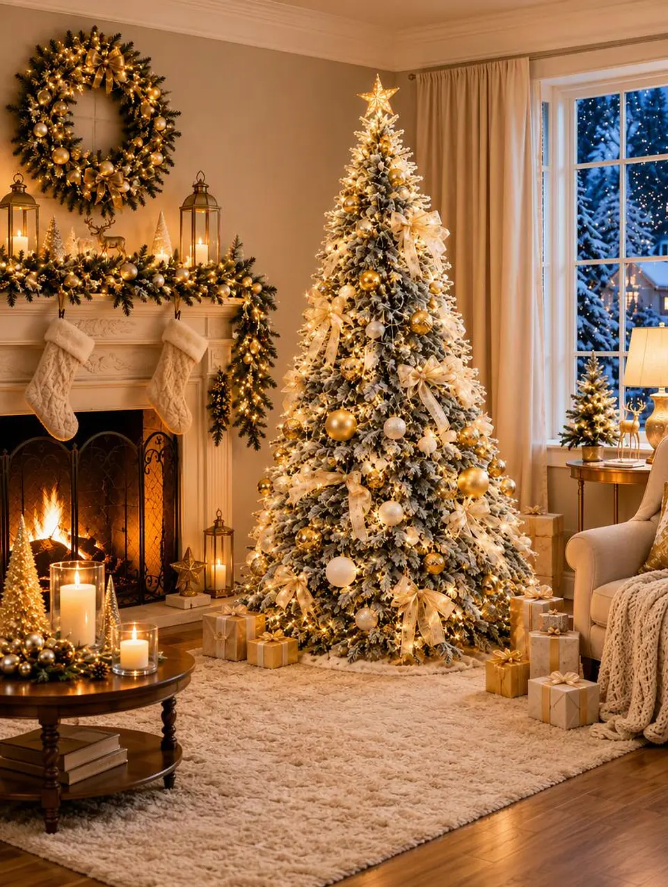 Árbol De Navidad Plegable Puntas Blancas Y Luces 150 cm  3