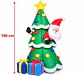 Papá Noel Saliendo del Árbol de Navidad, Inflable Eléctrico con Luces 180cm - Miniatura 2