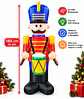 Soldado tocando tambor inflable eléctrico con luces 180cm - Miniatura 2