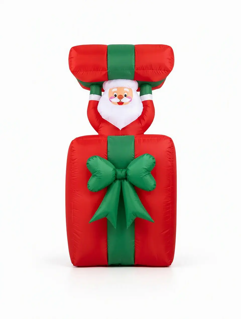 Papá Noel con regalo y movimiento vertical, inflable eléctrico con luces 150cm 1