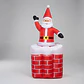 Papá Noel en Chimenea con Movimiento Vertical, Inflable Eléctrico con Luces 180cm - Miniatura 3