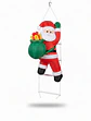 Papá Noel Subiendo Escalera Inflable Eléctrico con Luces 90cm - Miniatura 1