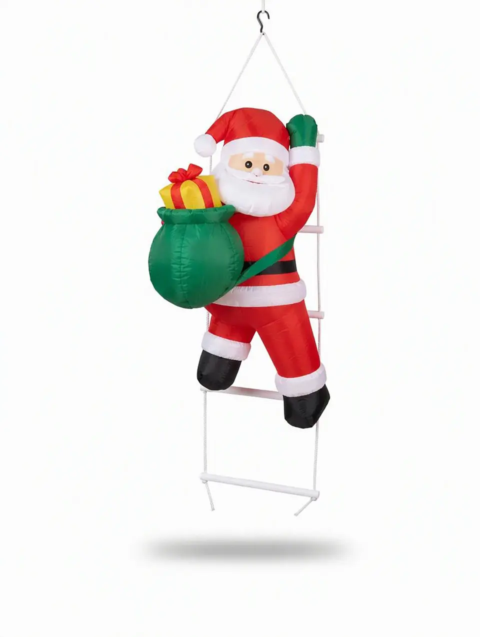 Papá Noel Subiendo Escalera Inflable Eléctrico con Luces 90cm 1