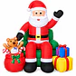 Papá Noel sentado en sillón inflable eléctrico con luces 240cm - Miniatura 4