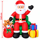 Papá Noel sentado en sillón inflable eléctrico con luces 240cm - Miniatura 3