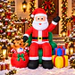 Papá Noel sentado en sillón inflable eléctrico con luces 240cm - Miniatura 2