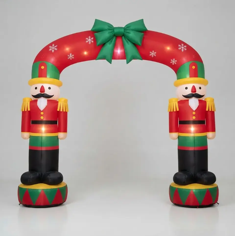 Arco Inflable De Soldado Navideño Eléctrico Con Luces 270cm 5