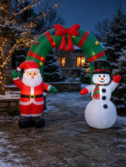 Arco Navideño Inflable Eléctrico Con Luces 270cm