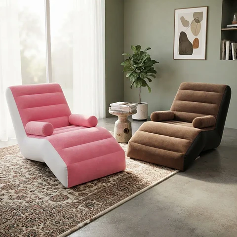 Sillón Inflable Café O Rosado 140x85x80