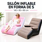 Sillón Inflable Café O Rosado 140x85x80 - Miniatura 5
