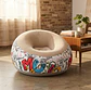 Sillón Inflable Puff Premium Con Diseño Rock Graffiti Cómodo - Miniatura 1