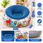 Sillón Inflable Puff Premium Con Diseño Rock Graffiti Cómodo - Miniatura 2