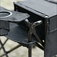 Set de 2 sillas plegables de camping negras con sombrilla y mesa - Miniatura 3