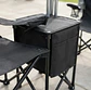 Set de 2 sillas plegables de camping negras con sombrilla y mesa - Miniatura 5