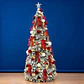 Árbol De Navidad Plegable Puntas Blancas Y Luces 210 Cm - Miniatura 3