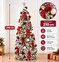 Árbol De Navidad Plegable Puntas Blancas Y Luces 210 Cm - Miniatura 5
