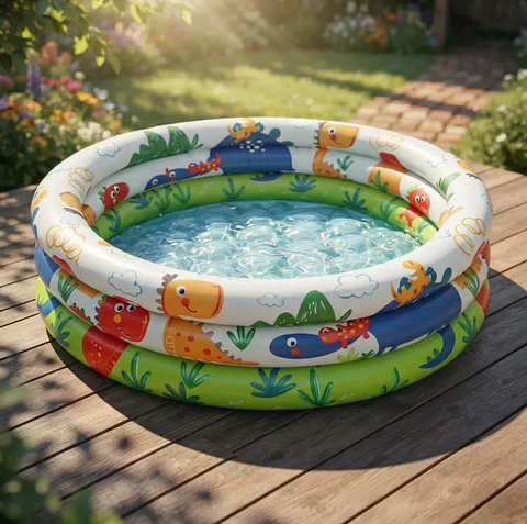 Piscina Inflable Infantil De 60 Cm Con Diseño De Dinosaurios