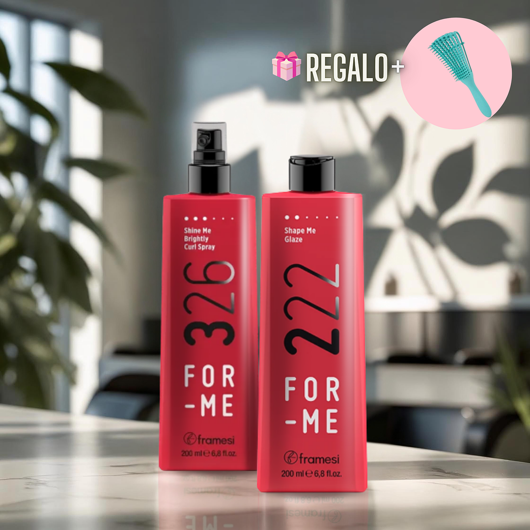 PACK RIZOS DEFINIDOS:  SPRAY 326 + GEL 222+ CEPILLO FLEXI DE REGALO (COLOR AL AZAR)🎁 1