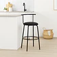 Taburete Alto Oslo Metal y Cuero Sintético - Negro - Miniatura 3